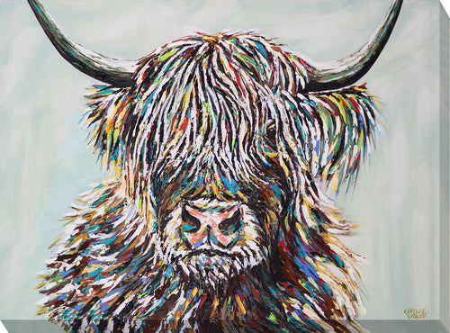 Woolly Highland Cow II - Zebra Blush