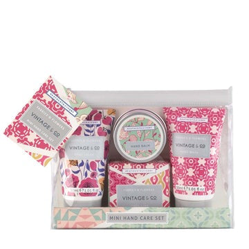 Vintage & Co Fabrics & Flowers Mini Hand Care Set - Zebra Blush
