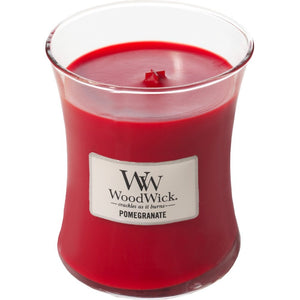 Pomegranate Woodwick Medium Candle - Zebra Blush