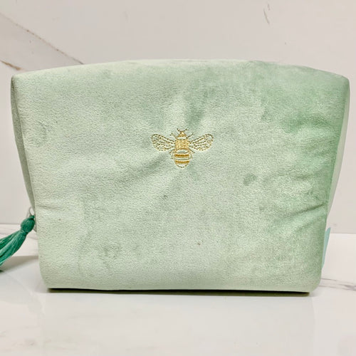 Velvet Bee Boxy Make-up Bag - Large - Zebra Blush