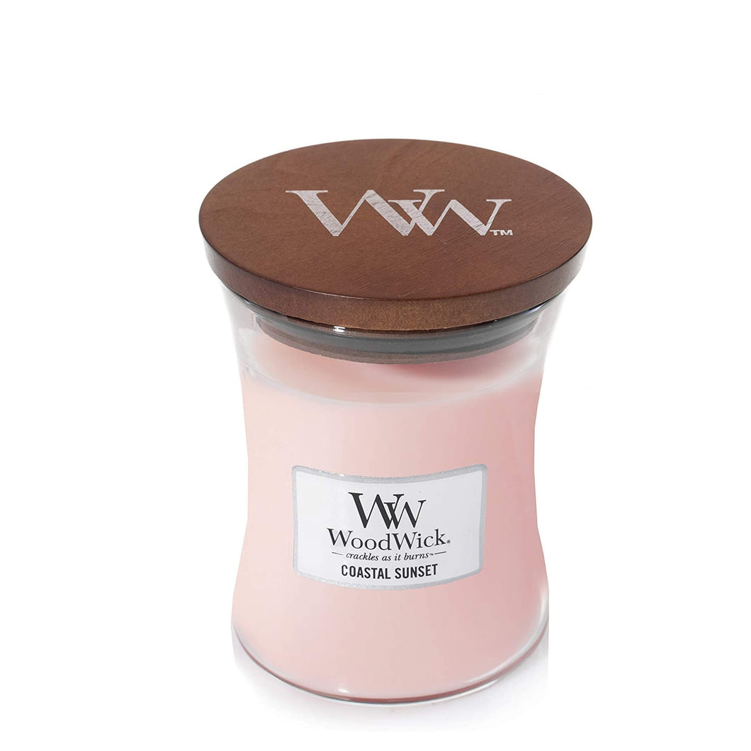 Coastal Sunset Woodwick Medium Candles - Zebra Blush