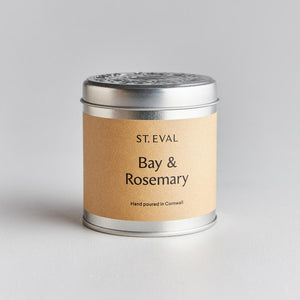 Bay & Rosemary Tin Candle - Zebra Blush