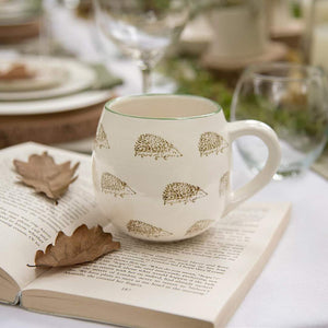 Mug - Stoneware - Patterned - Hedgehogs - Zebra Blush
