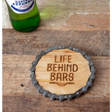 Load image into Gallery viewer, Bike Chain Coasters x2 - Bars And Getaway - Zebra Blush

