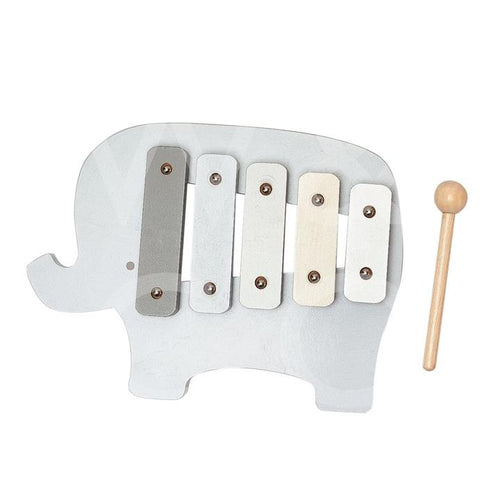 Bambino Wooden Toy Xylophone-Elephant - Zebra Blush
