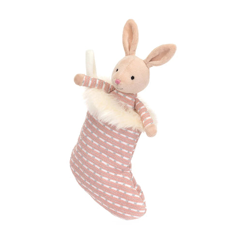 Shimmer Stocking Bunny - Zebra Blush