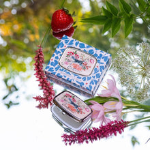 Load image into Gallery viewer, Cath Kidston Artists Kingdom Mirror Compact Lip Balm 6g (in display tray) - Zebra Blush
