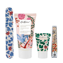 Load image into Gallery viewer, Cath Kidston Artists Kingdom Nail Care Kit in tin (50ml Hand Cream, 15ml Cuticle Cream, Nail File &amp; Nail Clippers) - Zebra Blush
