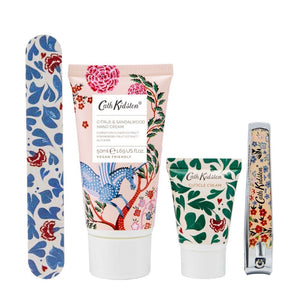 Cath Kidston Artists Kingdom Nail Care Kit in tin (50ml Hand Cream, 15ml Cuticle Cream, Nail File & Nail Clippers) - Zebra Blush