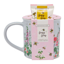 Load image into Gallery viewer, Busy Bees Mug Set (Ceramic Mug with Hand Creams 2 x 50ml)
