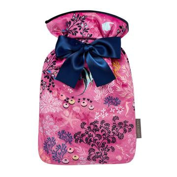 Sara Miller Underwater Spa Hot Water Bottle 1L (in velvet cover) - Zebra Blush