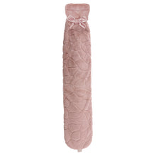 Load image into Gallery viewer, Faux Fur Long Hot Water Bottle-Pink - Zebra Blush
