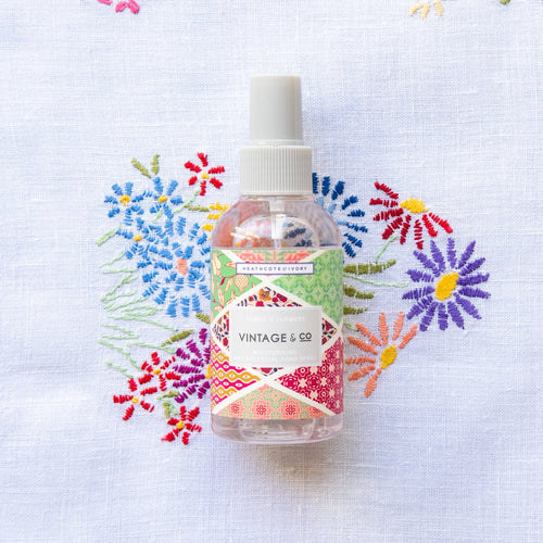 Vintage & Co Fabric & Flowers  150ml Moisturising Antibacterial Hand Spray (FLAMMABLE -  DG UN 1170) - Zebra Blush