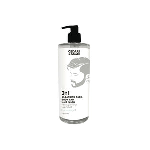 Cedar & Sage cleaning face, body and hair wash 3 in 1 - Zebra Blush
