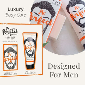 Mr Perfect Soap & Body Wash Gift Set – Spearmint and Patchouli - Zebra Blush