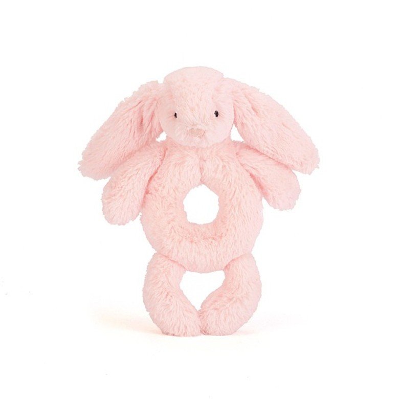 Bashful Pink Bunny Grabber - Zebra Blush