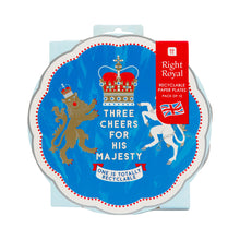 Load image into Gallery viewer, Right Royal Spectacle Coronation Paper Plates - 12 Pack
