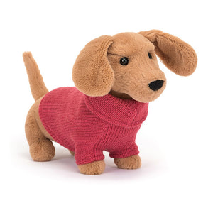 Sweater Sausage Dog Pink - Zebra Blush