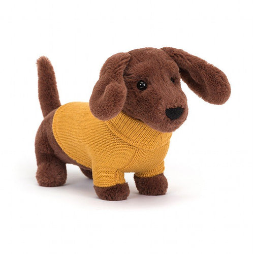 Sweater Sausage Dog Yellow - Zebra Blush