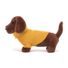 Load image into Gallery viewer, Sweater Sausage Dog Yellow - Zebra Blush
