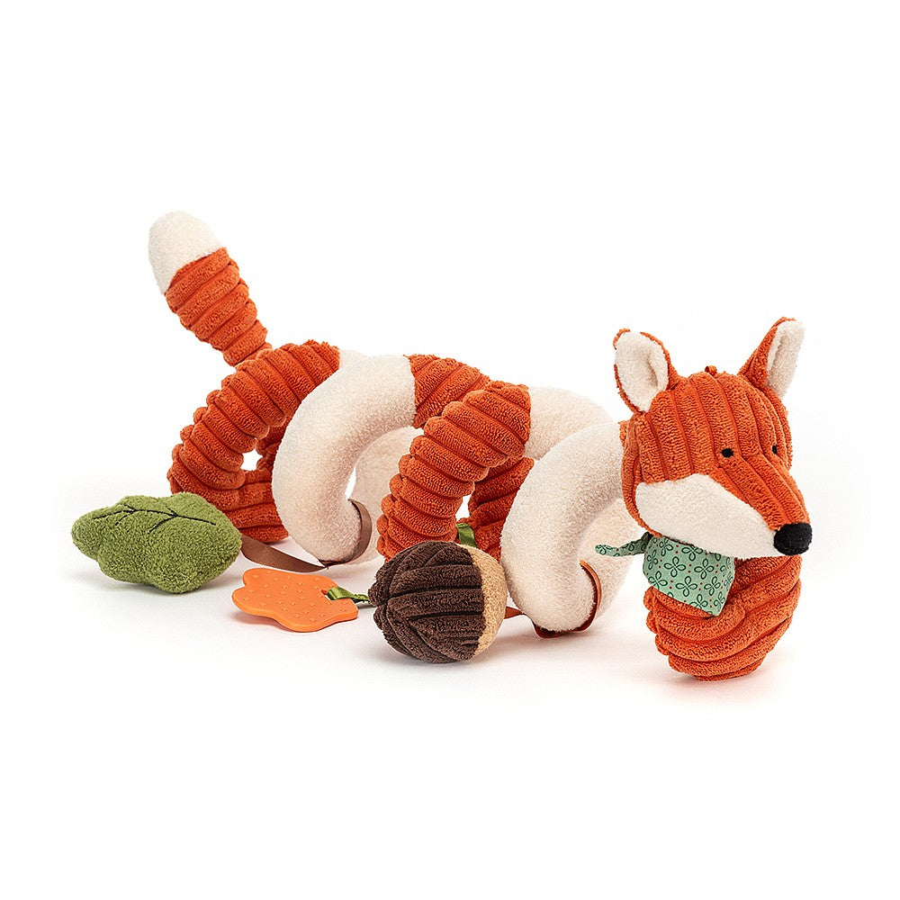 Cordy Roy Baby Fox Spiral Activity Toy - Zebra Blush