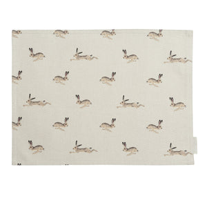 Fabric Placemat - Hare - Zebra Blush