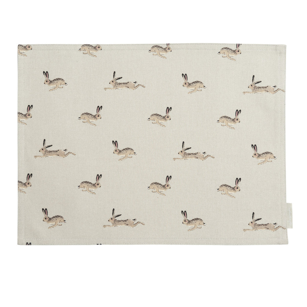 Fabric Placemat - Hare - Zebra Blush
