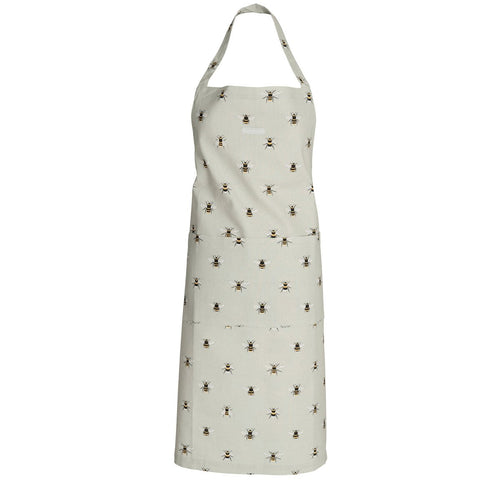 Adult Apron - Bees - Zebra Blush