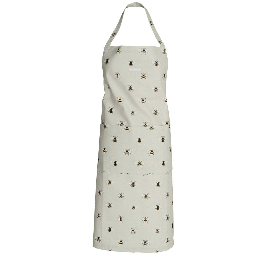 Adult Apron - Bees - Zebra Blush