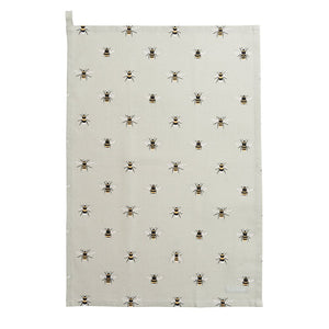 Tea Towel - Bees - Zebra Blush