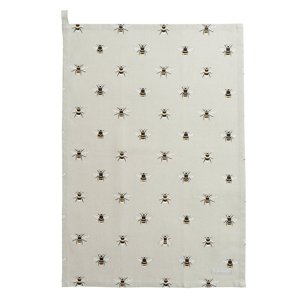 Tea Towel - Bees - Zebra Blush