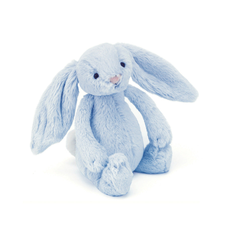 Bashful Blue Bunny Rattle - Zebra Blush