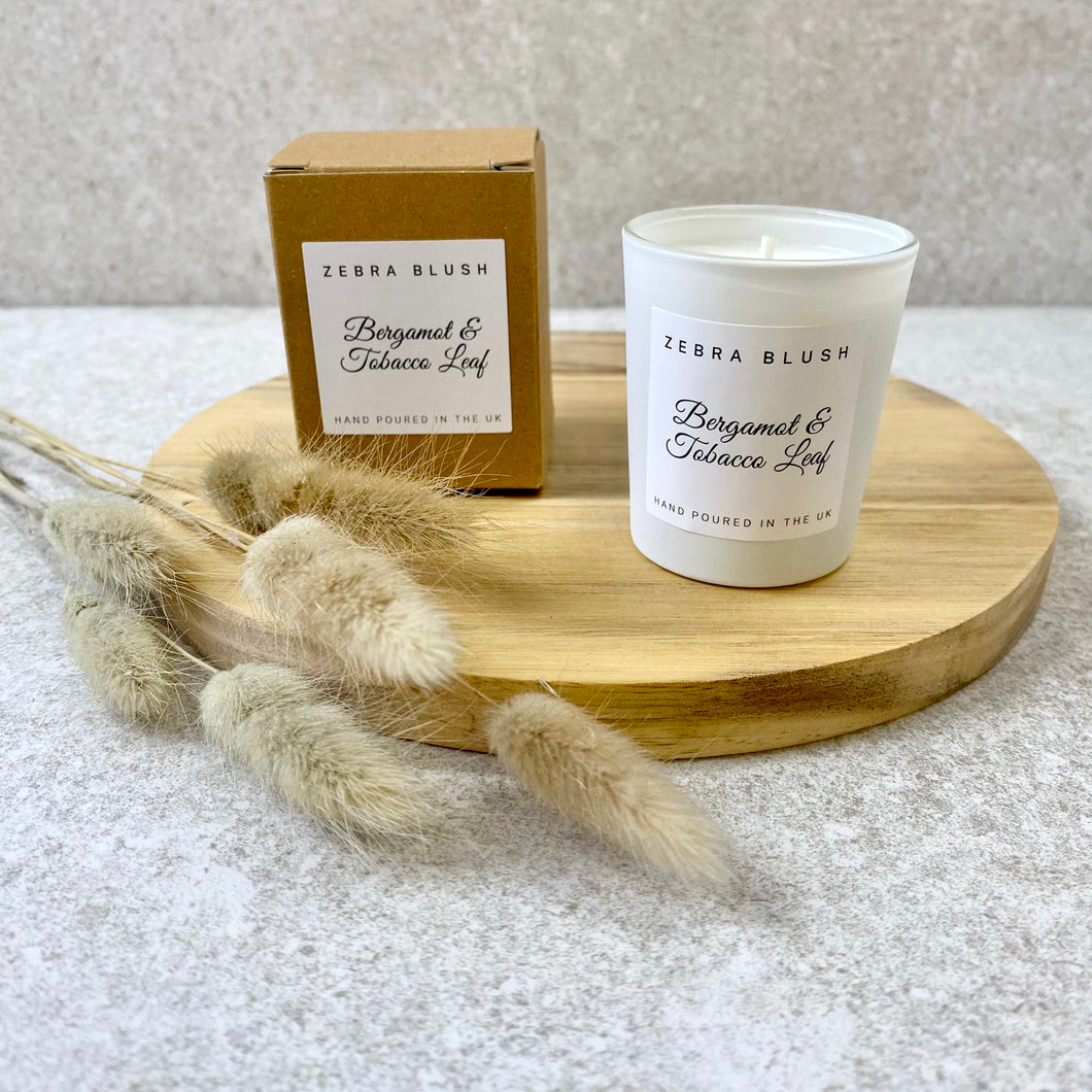 Zebra Blush Bergamot & Tobacco Leaf Votive