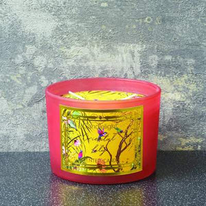 Chinoiserie 2 Wick Wax Candle Pot- Oriental Lily Scented- 380g - Zebra Blush