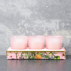Oriental Flower Scent Candles- Set of 3