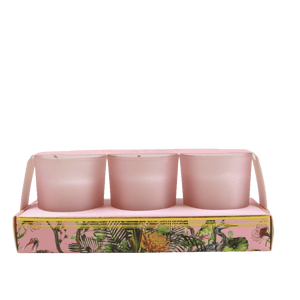 Oriental Flower Scent Candles- Set of 3