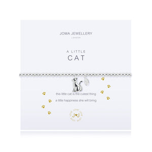 A Little "Cat" Silver Bracelet - Zebra Blush