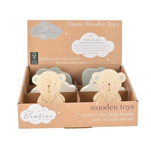 Bambino Wooden Toy Push Animals - 3 designs - Zebra Blush