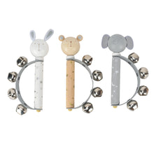 Load image into Gallery viewer, Bambino Toy Wooden Handbells - 3 designs - Zebra Blush
