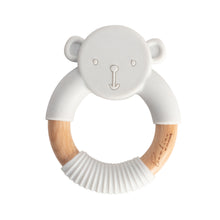 Load image into Gallery viewer, Bambino Teddy Teether Grey / Pink / Blue - Zebra Blush
