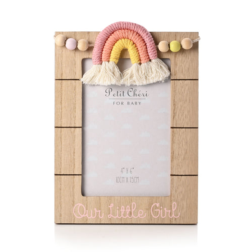Photo Frame with Macrame Rainbow 