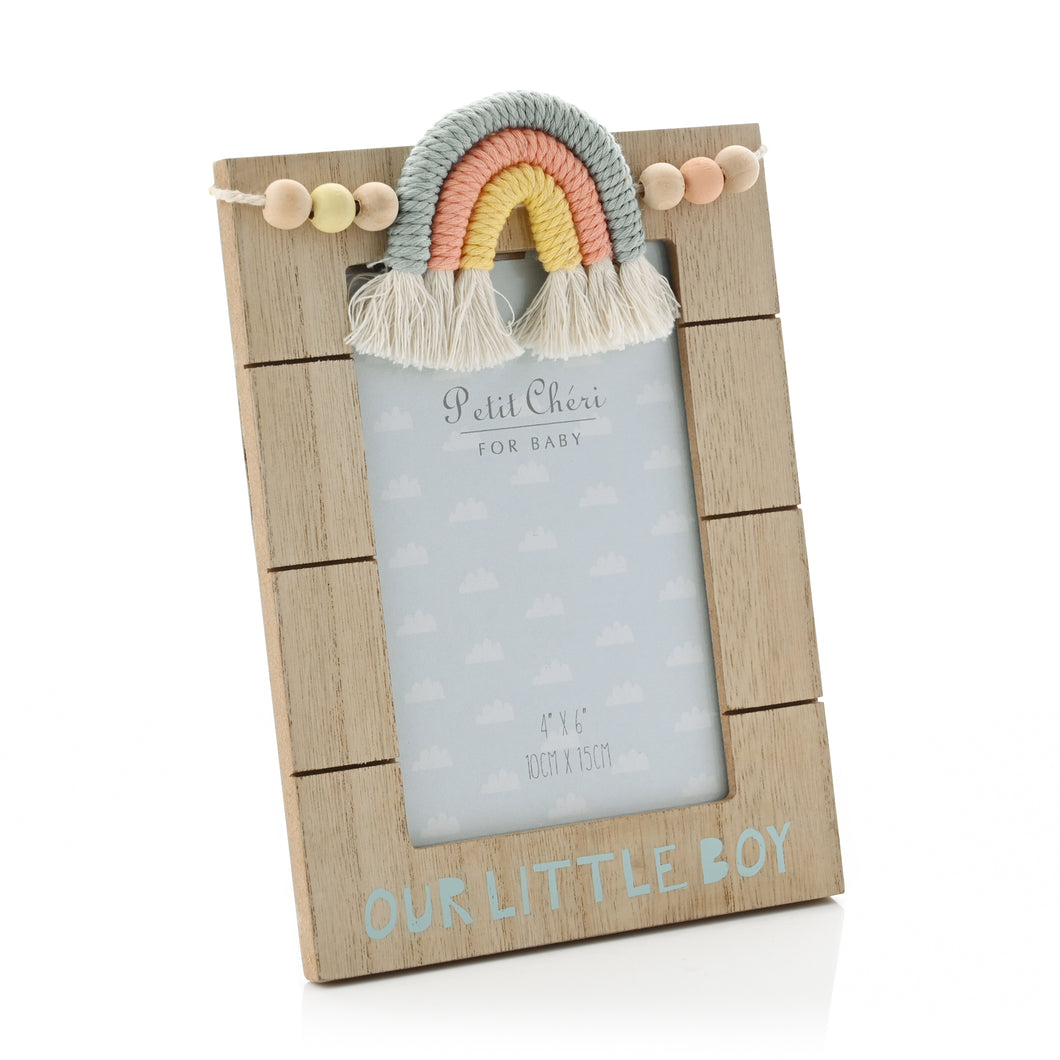 Photo Frame with Macrame Rainbow 
