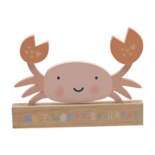 Load image into Gallery viewer, Petit Cheri MDF Crab Mantel Plaque 18cm
