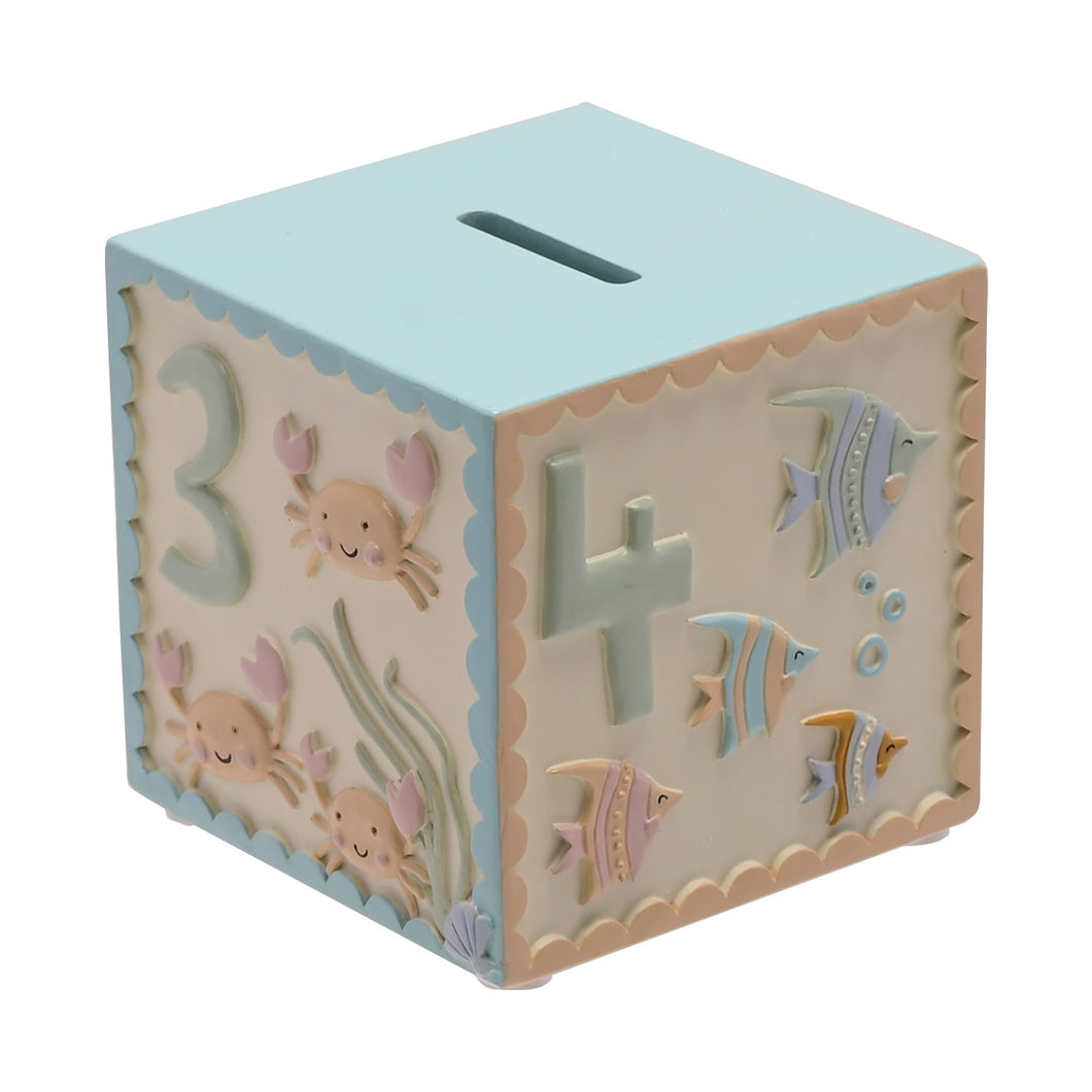 Petit Cheri Resin Sea Cube Money Box