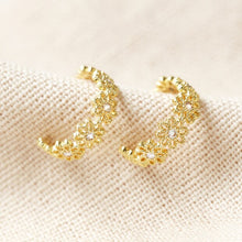 Load image into Gallery viewer, Daisy Hoop Earrings in Gold
