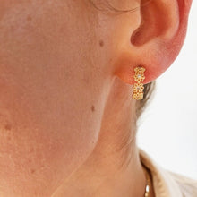 Load image into Gallery viewer, Daisy Hoop Earrings in Gold
