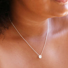 Load image into Gallery viewer, Daisy Charm Necklace in Silver
