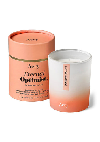 Eternal Optimist Scented Candle - Neroli Blossom Jasmin and Sandalwood - Zebra Blush