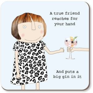 "True Friend" Coaster - Zebra Blush