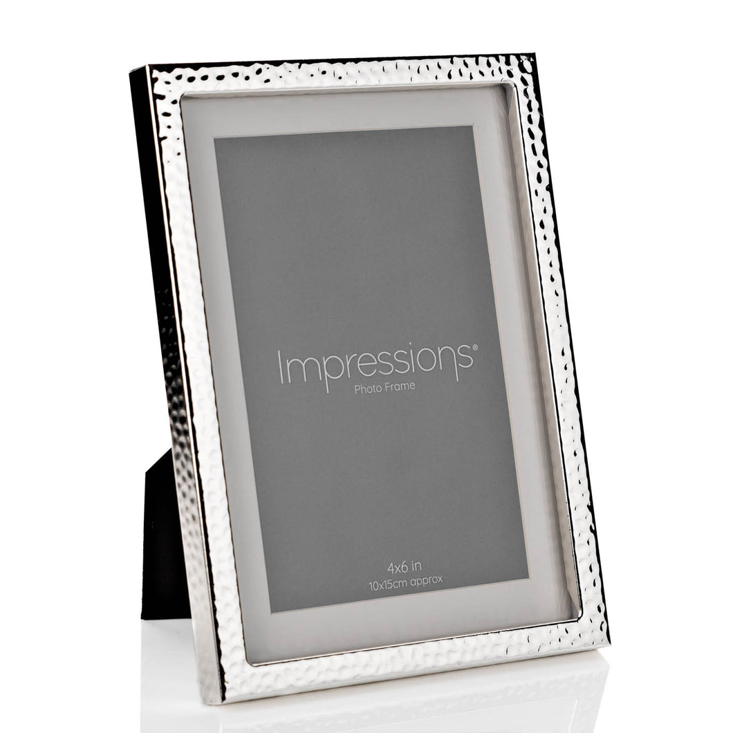 Silverplated Hammered Metal Frame with Mount *4